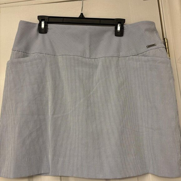 SC & Co Blue Stripe Pull-on Skirt Skort Women’s XXL - Golf Pickleball - Picture 1 of 9
